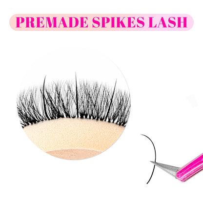 TDANCE Spikes Lash Extensions – Premade Spikes Matte Black 0.07, 14–19mm