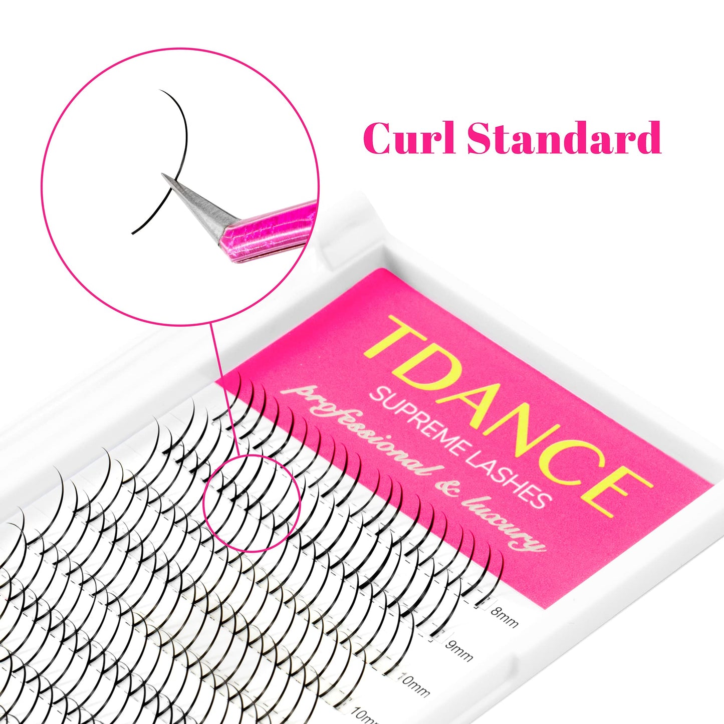 TDANCE Spikes Lash Extensions – Premade Spikes Matte Black 0.07, 14–19mm