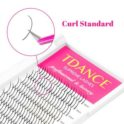 TDANCE Spikes Lash Extensions – Premade Spikes Matte Black 0.07, 14–19mm