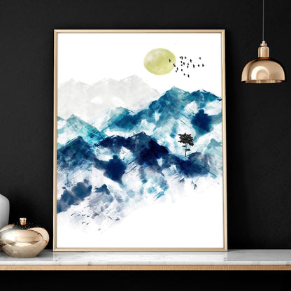 Wall art in teal | set of 3 wall art for Home office Decor
