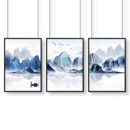 Japanese wall decor | set of 3 Bedroom wall prints