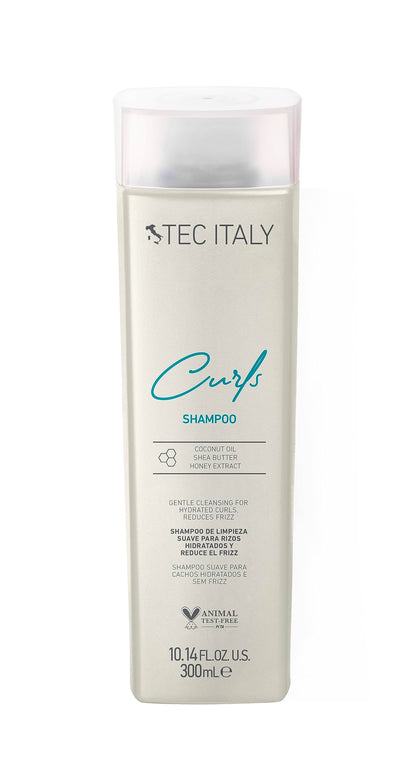 Tec Italy Curls Shampoo 300ml | Gentle Anti-Frizz Cleanser for Curly & Wavy Hair