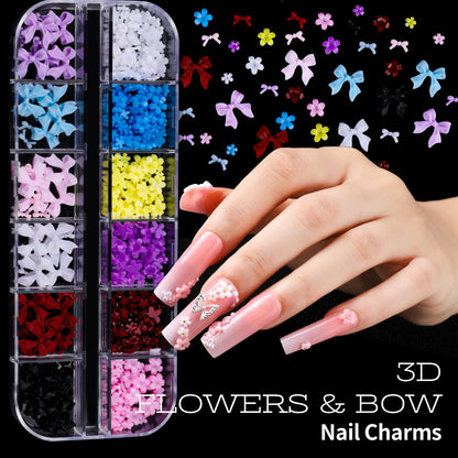 Teenitor Nail Charms & Nail Art Tools Set | 5 Charm Boxes, 15 Brushes, 2 Magnetic Nail Stands