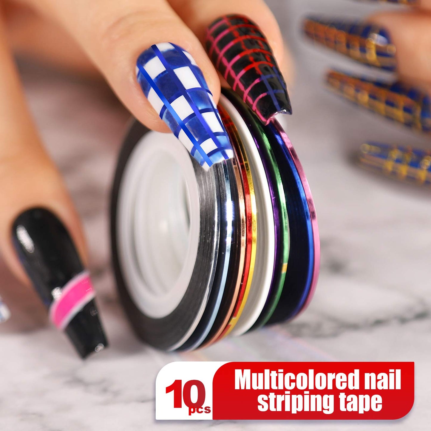 Teenitor Nail Pen Designer Kit – 15 Brushes, Dotting Pens, Foil & Rhinestones (Black)