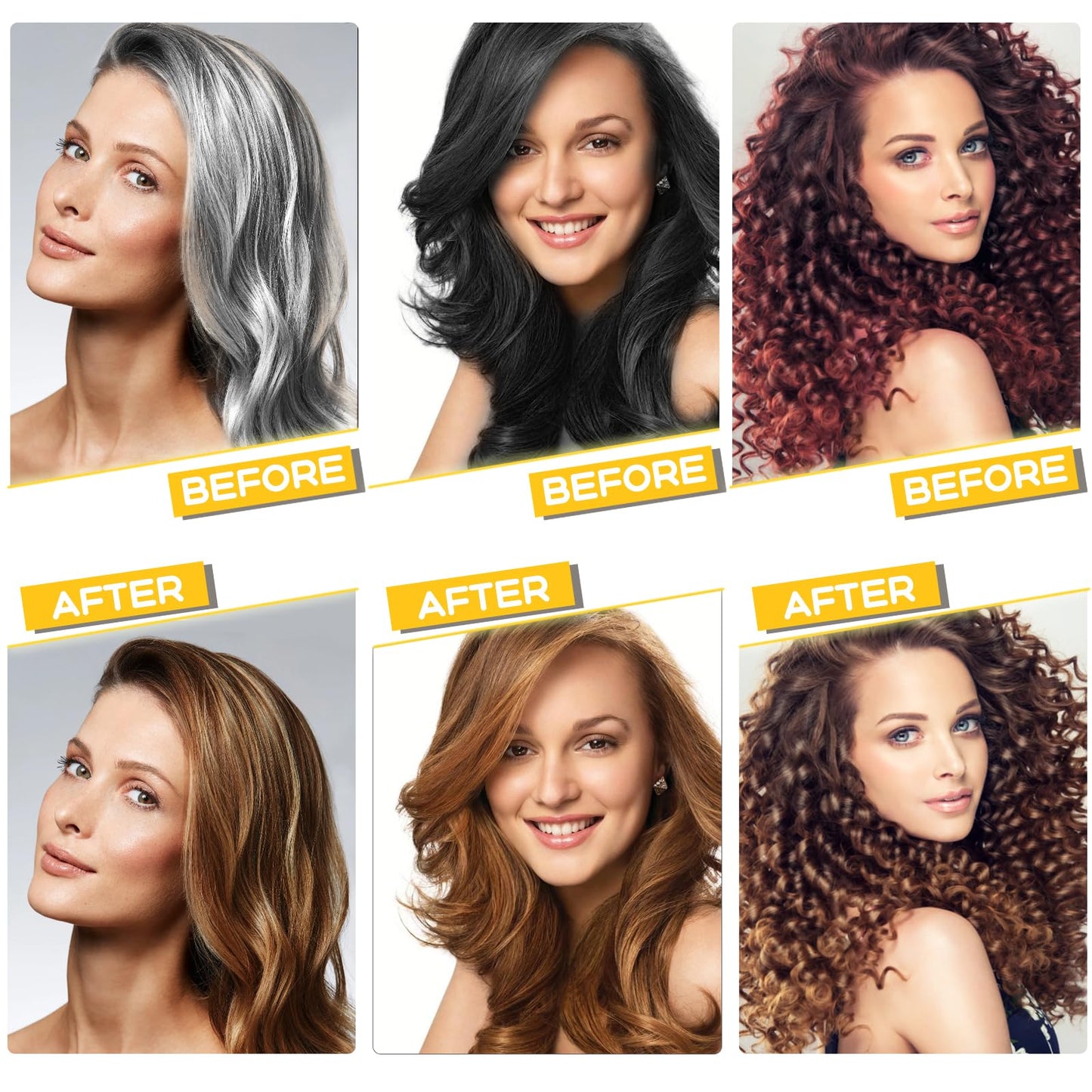 Temgofeau Hair Dye Shampoo for Gray Hair – 3-in-1 Herbal Chestnut 500ml