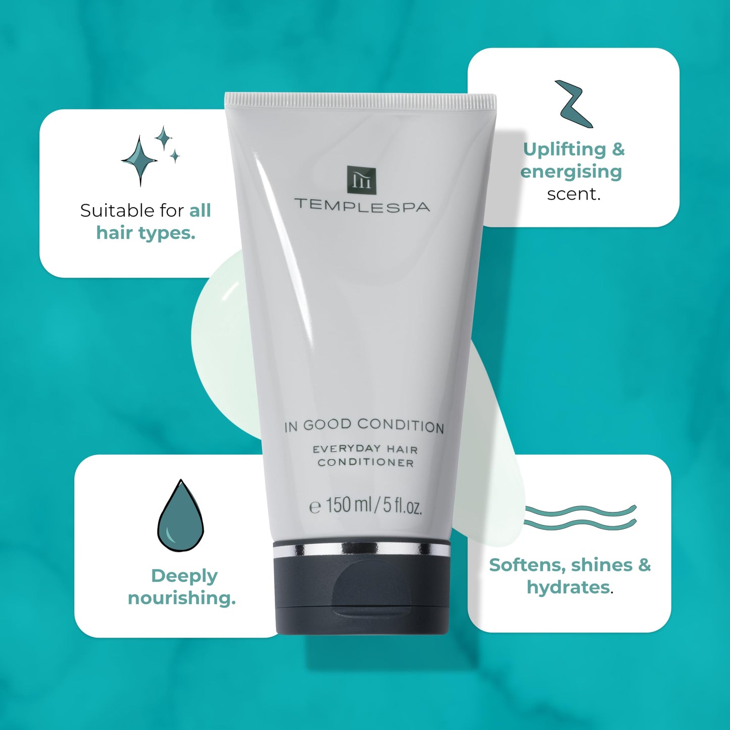 TEMPLESPA In Good Condition Luxury Hair Conditioner | Lightweight Nourishment, Paraben, Phthalate & Sulfate Free, Vegan & Cruelty-Free 5.0 fl oz