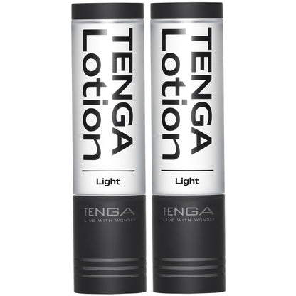 TENGA Light Lotion TLO-003 Black — Pack of 2 (5.75 fl oz each), Moisturizing with Menthol Hint, Dual-Viscosity