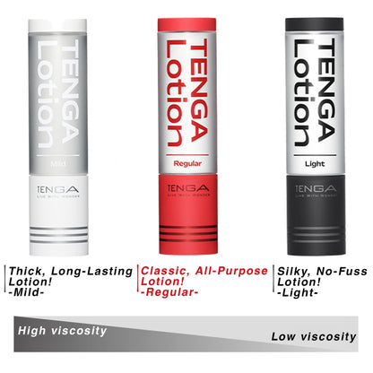 TENGA Light Lotion TLO-003 Black — Pack of 2 (5.75 fl oz each), Moisturizing with Menthol Hint, Dual-Viscosity