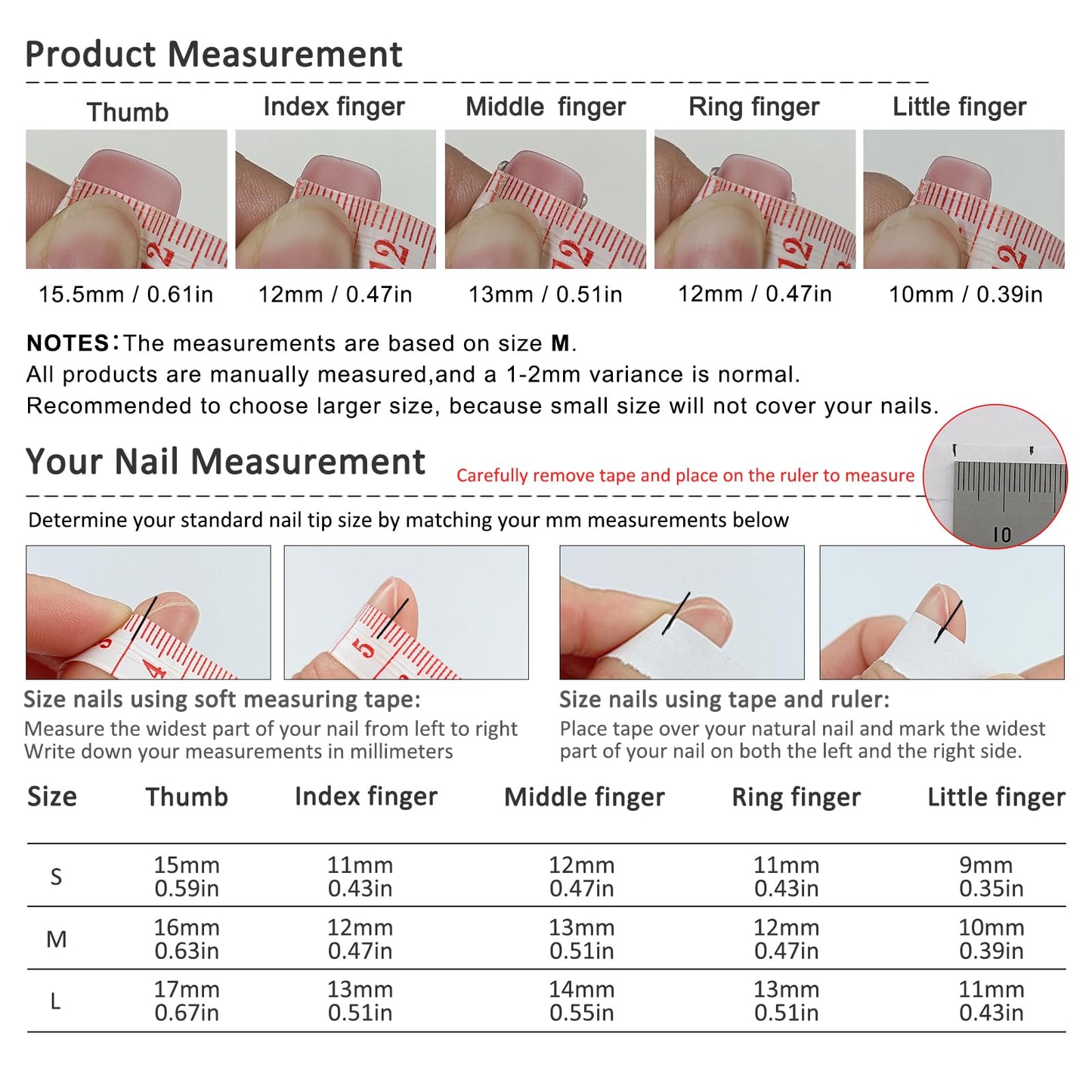 TENPAL Handmade Duck Nails Press On – Pink & Black French Tip Duckbill with Rhinestone Edge, 10pc Glue-On Nails Kit