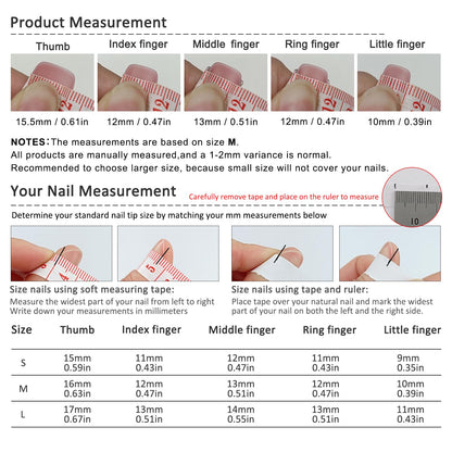 TENPAL Handmade Duck Nails Press On – Pink & Black French Tip Duckbill with Rhinestone Edge, 10pc Glue-On Nails Kit