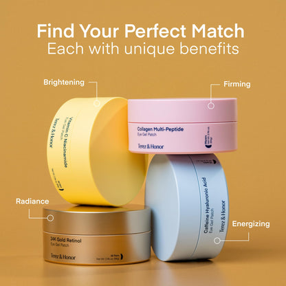 TEREZ & HONOR 24K Gold Retinol Eye Patches – 60-Patch Korean Hydrogel Set