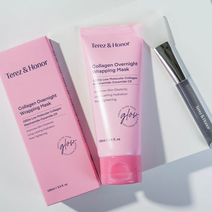 TEREZ & HONOR Collagen Night Wrap Mask – Elasticity, Hydration & Glow (100Da Collagen)