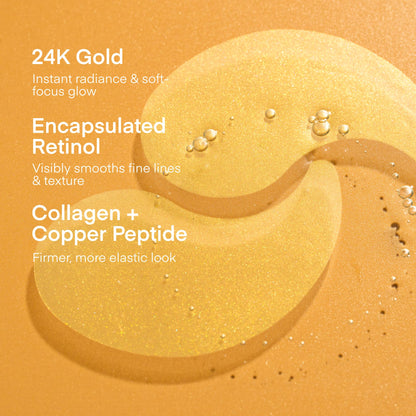 TEREZ & HONOR 24K Gold Retinol Eye Patches – 60-Patch Korean Hydrogel Set