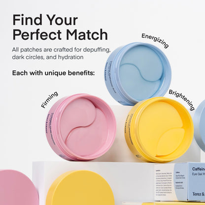 TEREZ & HONOR Vitamin C Eye Patches - 60 Pcs | Korean Brightening & Hydrating Under Eye Masks