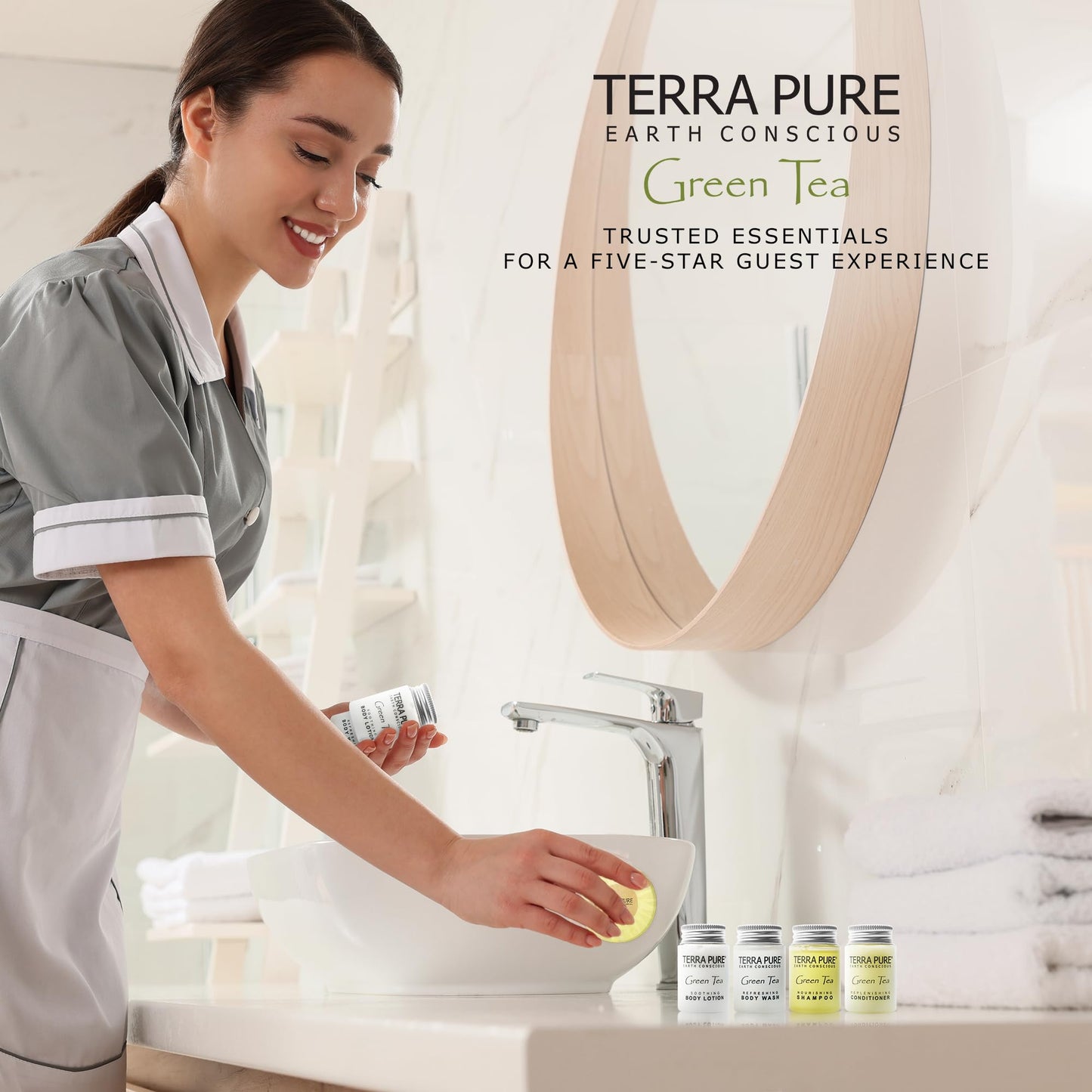 Terra Pure Hotel Soaps & Toiletries Bulk Set – 150-Piece Guest Room Amenities Kit | 1-Shoppe