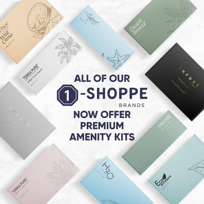 Terra Pure Eco Botanics Amenity Kit – Hotel Bulk Toiletries, 15 Sets x 0.85 oz