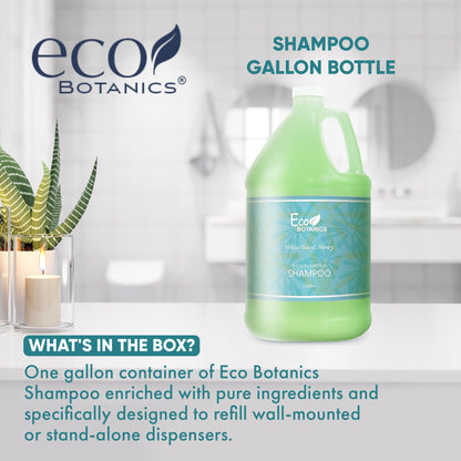 Terra Pure Eco Botanics Natural Shampoo – Raw Honey & White Tea, 1-Gallon Bulk