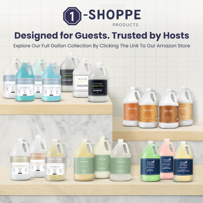 Terra Pure 1-Gallon Shampoo | Luxury Hotel Toiletry Bulk (128 oz) | Refill Dispensers