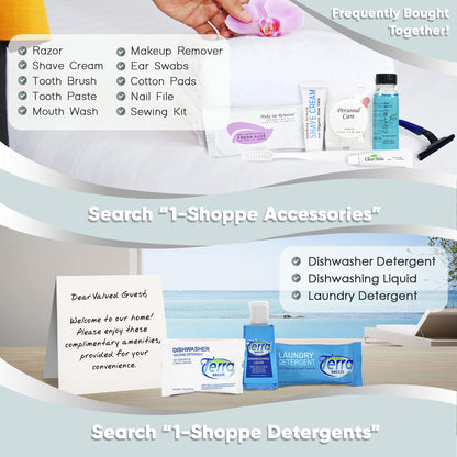 Terra Pure White Tea & Coconut Hotel Toiletries Set – 300-Piece Travel Amenities Kit