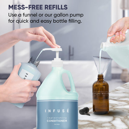 Terra Pure Infuse Hotel Conditioner | 1 Gallon (Set of 4) for Refill Dispensers