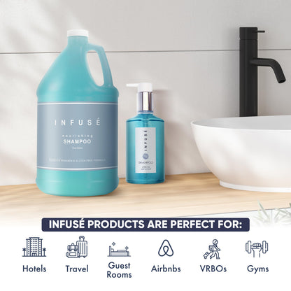 Terra Pure Infuse Hotel Shampoo - 1 Gallon (Set of 4) for Refill Dispensers