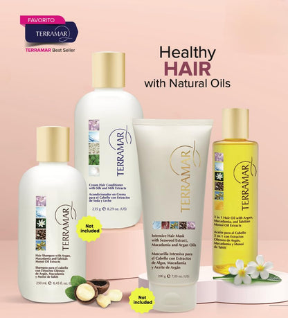 Terramar 3 in 1 Hair Oil (98ml) – Argan, Macadamia & Monoi for Nourish, Smooth, and Shine