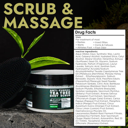 Terramed Just Think Comfort Foot Scrub with Tea Tree Oil – Exfoliating Callus Remover for Feet