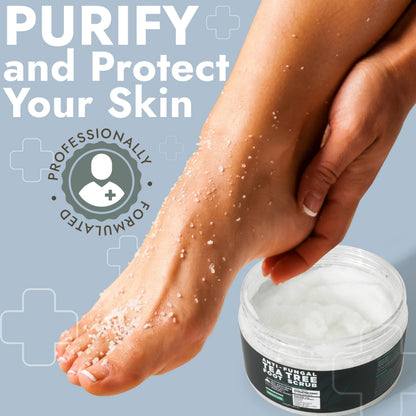 Terramed Just Think Comfort Foot Scrub with Tea Tree Oil – Exfoliating Callus Remover for Feet