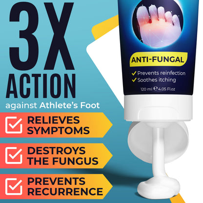Foot Cream by Terramed Just Think Comfort — Athlete’s Foot Relief for Cracked Heels & Dry Skin (4.05 fl oz)
