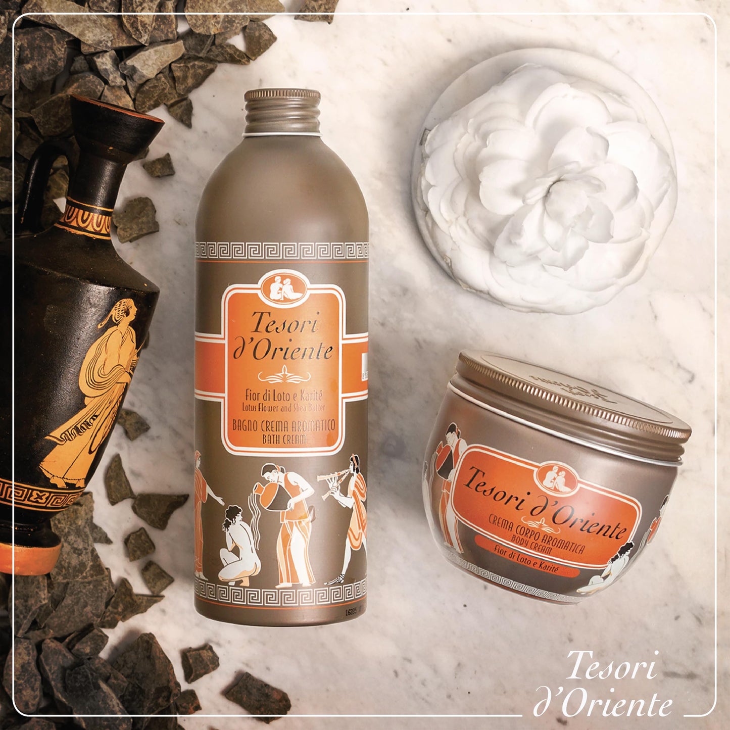 Tesori d'Oriente Fior Di Loto e Karité Bath Cream – Lotus Flower & Shea Butter, 500ml