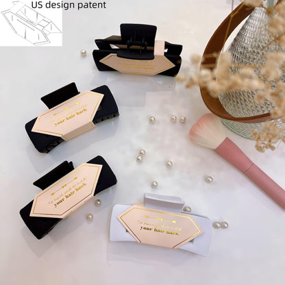 Tethzeng Bridesmaid Gift Set – 4.1 inch Hair Claws, White & Black Scrunchies, Bachelorette Sunglasses (12pc)