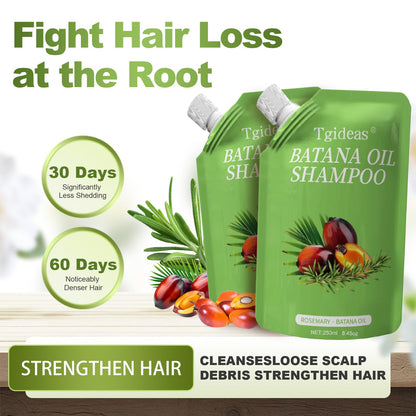 Tgideas Batana Oil & Rosemary Shampoo – Hair Growth Support, Sulfate-Free, Pack of 2