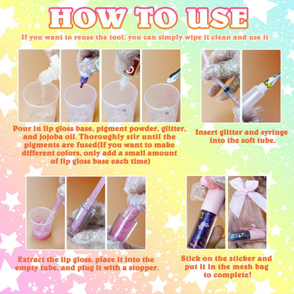 Thaluna Lip Gloss Making Kit – DIY Lip Gloss Set for Teens & Kids | Hydrating, Glittery Fun