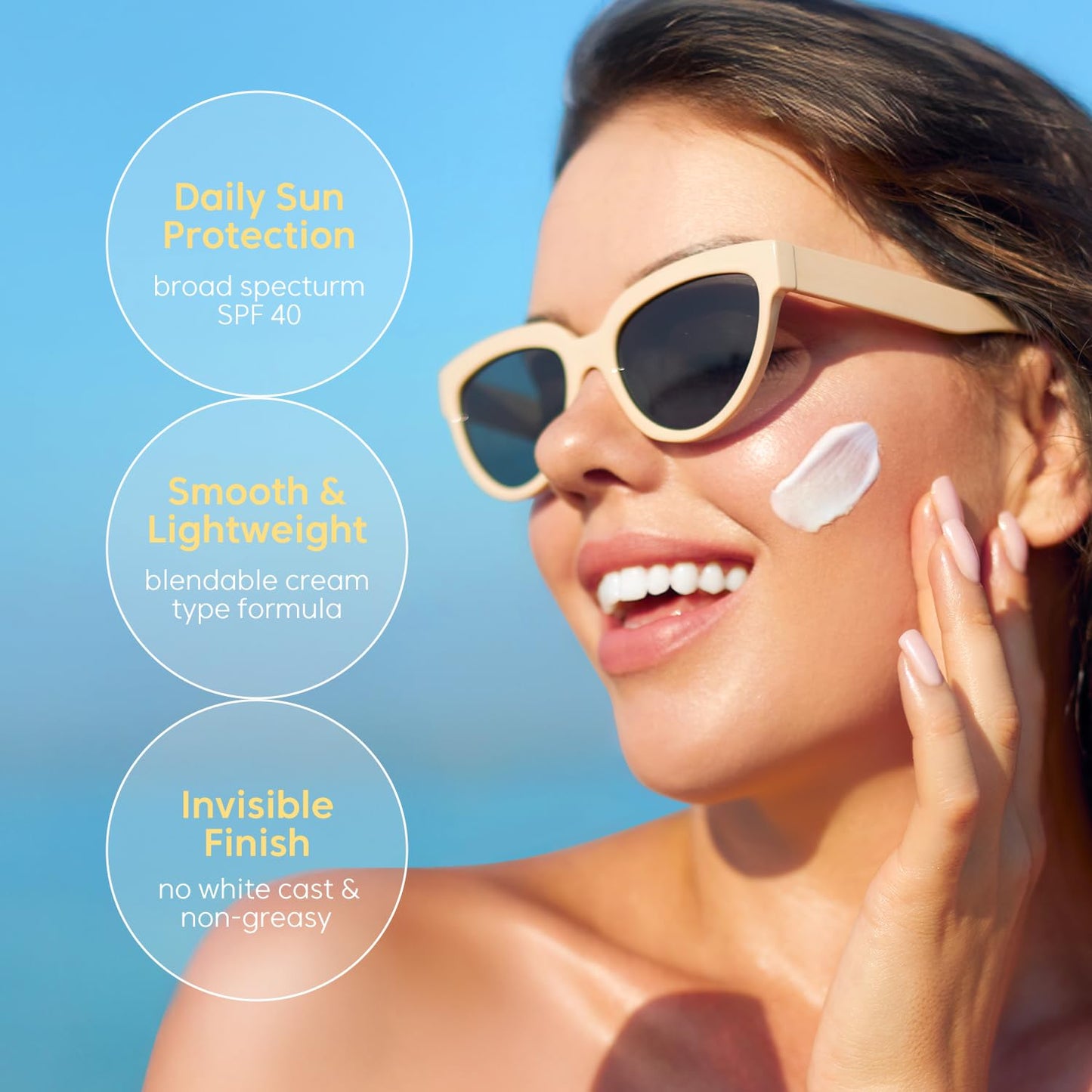 THANKYOU FARMER Sun Project Moisture SPF 40 – Fragrance-Free, No White Cast, Dermatologist Tested, 50ml
