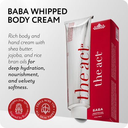 The Act BABA Whipped Body Cream – Deep Moisturizing Shea Butter for Hands & Body