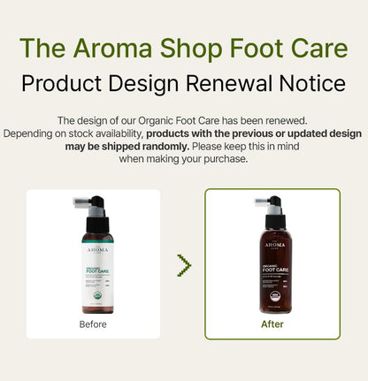 [USDA] The Aroma Shop Organic Foot Care Mist – Athlete's Foot, Ringworm & Odor, 3.38 fl oz