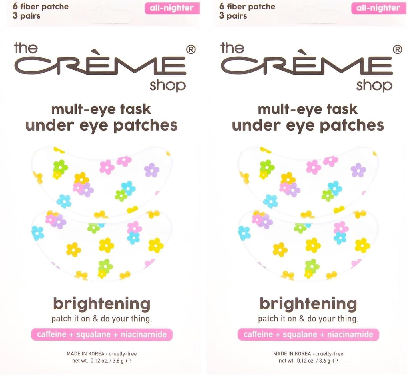 The Crème Shop Mult-Eye Task Under Eye Patches – Vitamin C, Hyaluronic Acid & Strawberry | All-Nighter Pack of 2 or 6