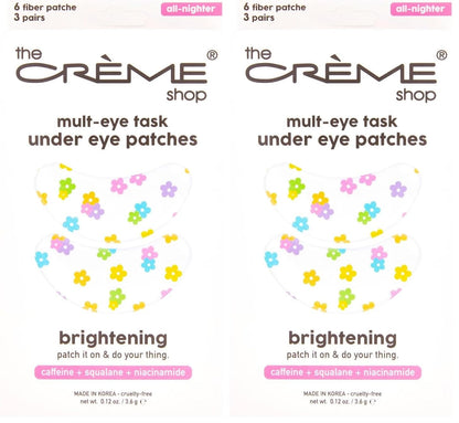 The Crème Shop Mult-Eye Task Under Eye Patches – Vitamin C, Hyaluronic Acid & Strawberry | All-Nighter Pack of 2 or 6