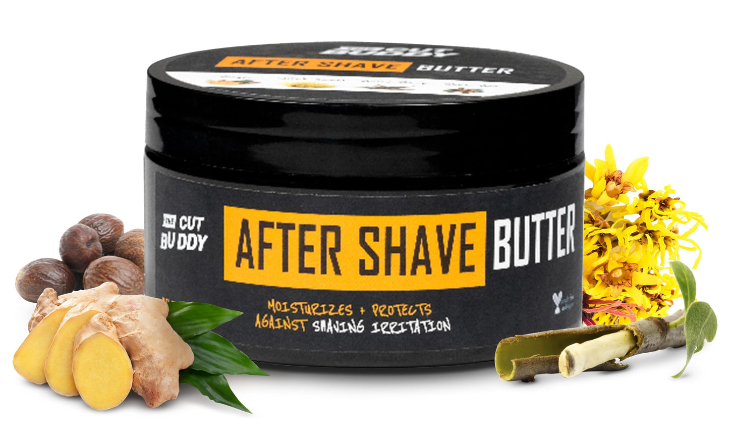 The Cut Buddy After Shave Butter for Men & Women - Moisturizer with Witch Hazel, Shea Butter, Ginger & Willow Bark, 8 oz