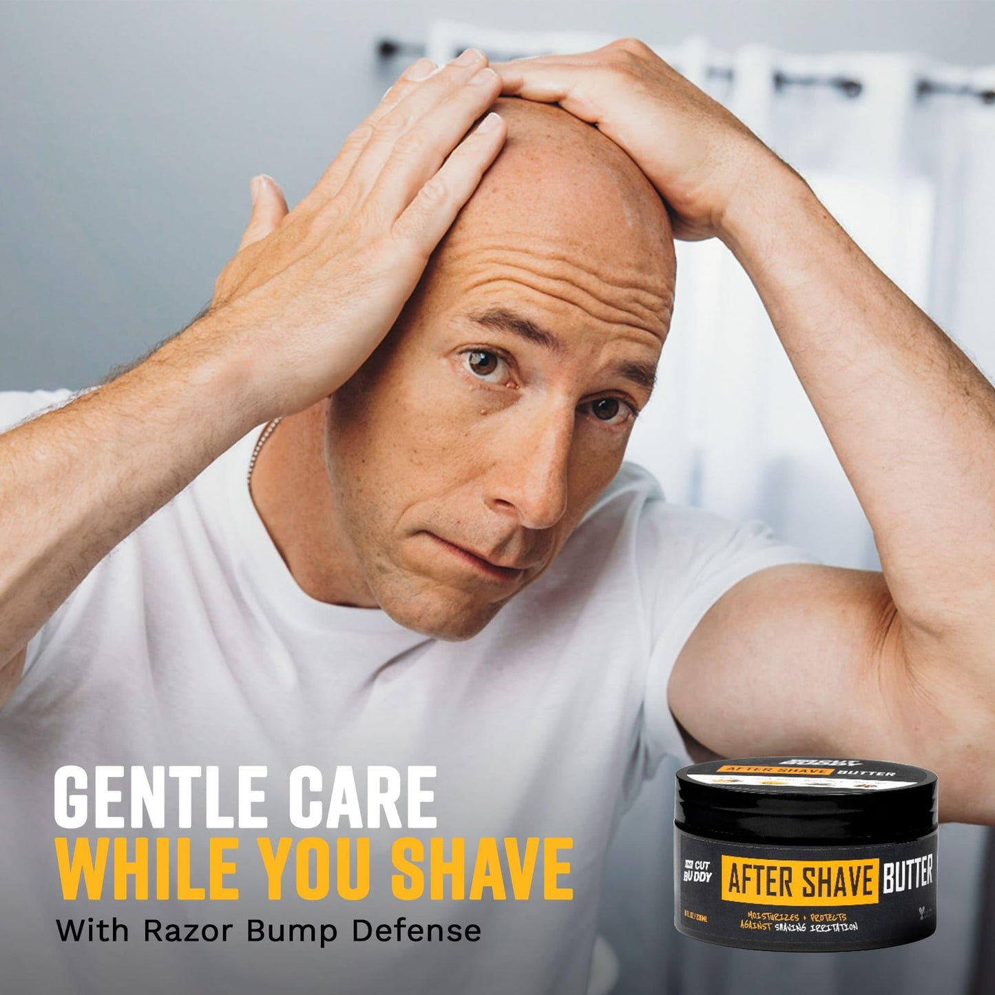 The Cut Buddy After Shave Butter for Men & Women - Moisturizer with Witch Hazel, Shea Butter, Ginger & Willow Bark, 8 oz