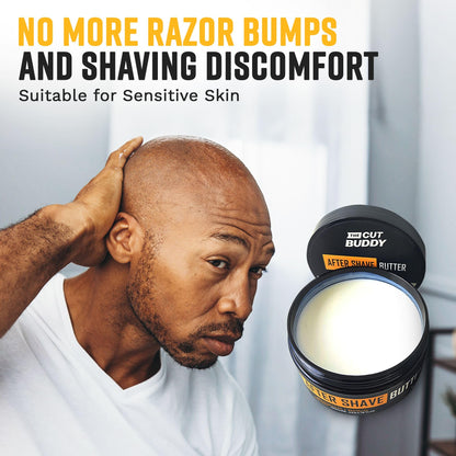 The Cut Buddy After Shave Butter for Men & Women - Moisturizer with Witch Hazel, Shea Butter, Ginger & Willow Bark, 8 oz