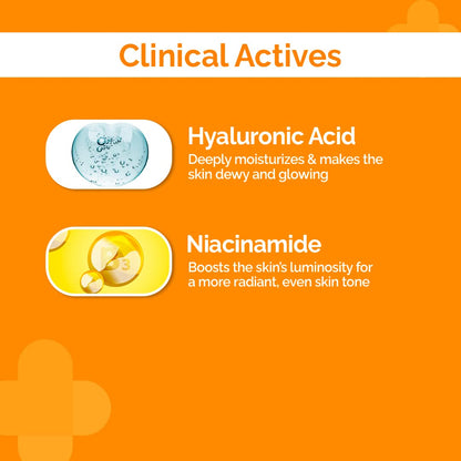 The Derma Co 1% Hyaluronic Acid Sunscreen Serum SPF 50 PA+++ | Lightweight, Non-Greasy | 30ml