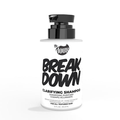 The Doux BREAKDOWN Clarifying Shampoo for Curly & Textured Hair – Rosemary & Vitamin E Detox, Sulfate-Free