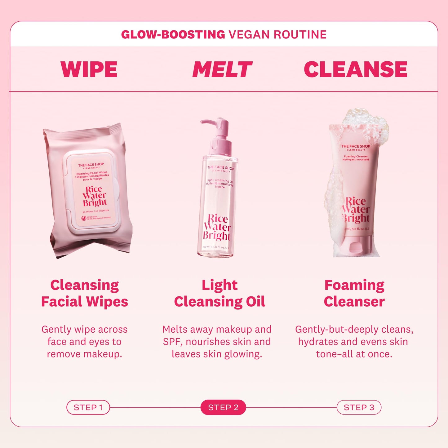 The Face Shop Rice Water Bright Light Facial Cleansing Oil – Vegan Cleanser 150ml