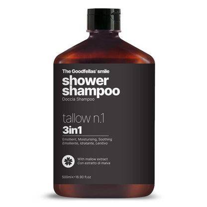 The Goodfellas' smile Tallow N.1 3-in-1 Shower Shampoo for Men | Body Wash, Shampoo & Conditioner | Bold Masculine Scent | Made in Italy