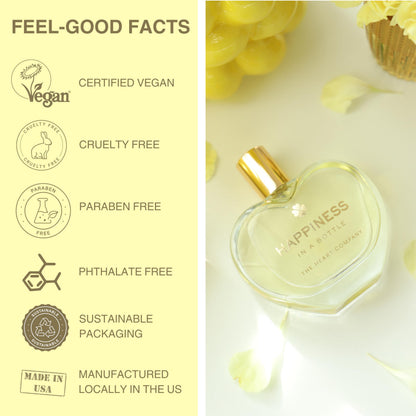 THE HEART COMPANY Happiness in a Bottle | Citrus Perfume for Women | 75ml