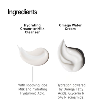The INKEY List It's Giving Hydration Gift Set – Hydrating Cleanser + Omega Water Cream Duo