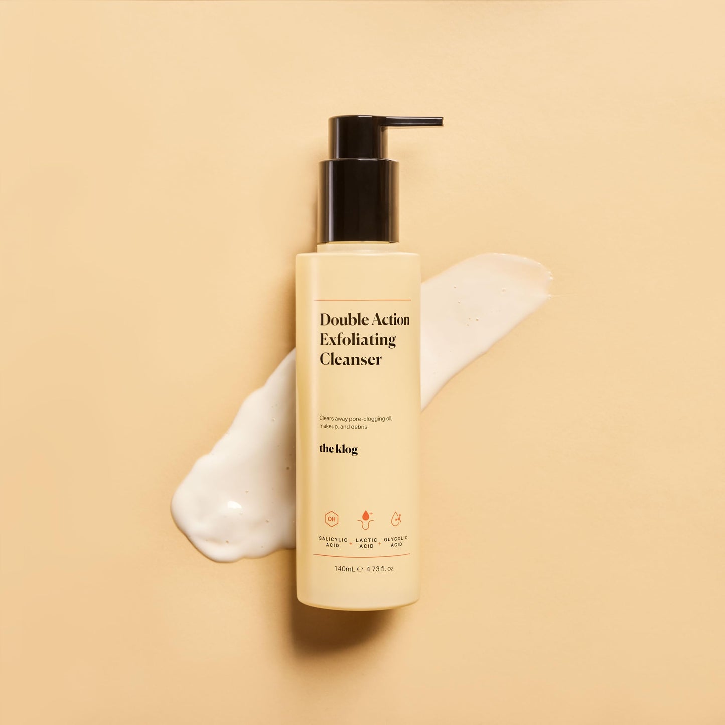 The Klog Double Action Exfoliating Cleanser — Gentle Creamy Gel for All Skin Types