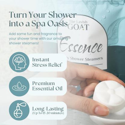 TLG Essence Shower Steamers 7 Pack – USA Made, Extra Eucalyptus & Menthol | The Lavish Goat