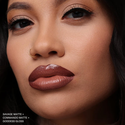 The Lip Bar Commando Nonstop Liquid Matte Lipstick – Peachy Nude, Long-Wearing, High Pigment